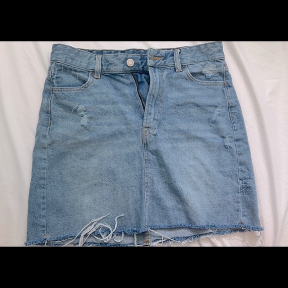 High waisted, mid wash denim skirt - Picture 1 of 2